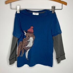 Hanna Andersson long‎ sleeve fox tee size 4